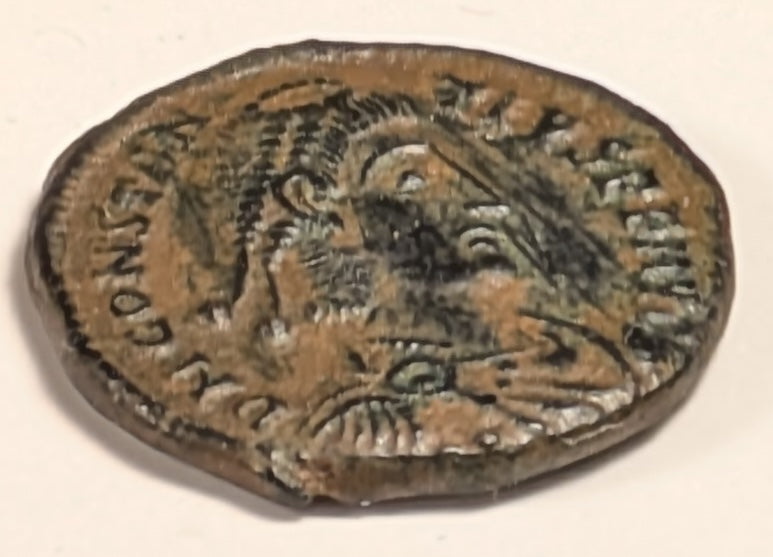 ROME, Constantius II ~ 337-361 ~ Æ 1/2 Centenionalis (2.46g) Cyzicus ~ Bust right,dn constanivs pf avg ~ Soldier adv. left, spearing fallen horseman, SMKΕ in ex, fel temp reparatio ~ RIC-VIII, 104 ~ VF