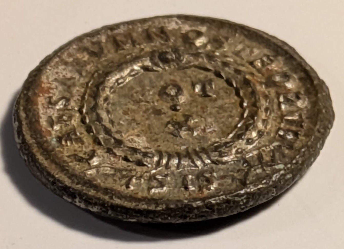 ROMAN EMPIRE, Constantine II 337-340. As Caesar ~ 317-337 (321-325) ~ Silvered Centenionalis (3.28g) ~ Laureate head rt. CONSTANTINVS IVN NOB C ~ CAESARVM NOSTRORVM, VOT X, ΓSIS & radiate sun below. Siscia mint ~ SR-17194, RIC-7, 182; Ch. toned EF