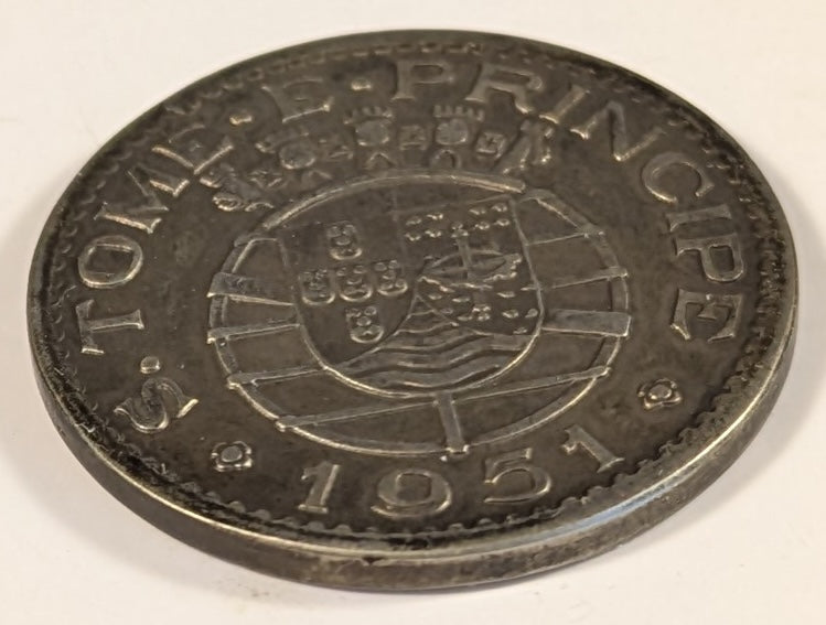 SAINT THOMAS & PRINCE, Portuguese Colony ~ 1951 ~ Escudo ~ One year type ~ Seldom seen ~ Y-11, KM-11 ~ EF