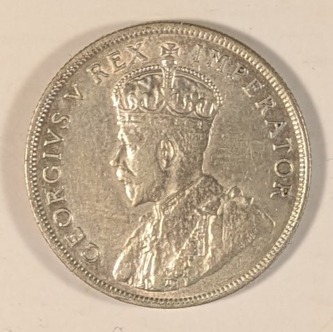 SOUTH AFRICA, Union of So. Africa, Dominion ~ 1927 ~ 1 Florin ~ Crowned bust of George V left ~ Arms divides date. Denomination as FLORIN. ~ Y-20, KM-18 ~ VF/EF