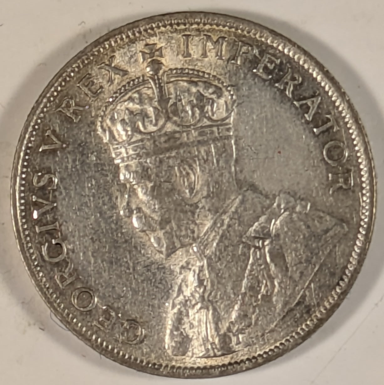 SOUTH AFRICA, Union of So. Africa, Dominion ~ 1928 ~ 1 Florin ~ Crowned bust of George V left ~ Arms divides date. Denomination as FLORIN. ~ Y-20, KM-18 ~ EF