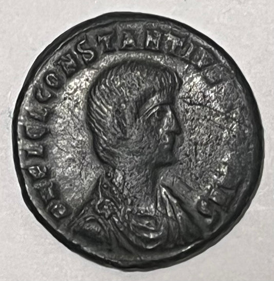 ROME, Constantius Gallus ~ 351-354 AD ~ AE Centenionalis of Cyzicus (5.53g) ~ Bare-head bust right, DN FL CL CONSTANTIVS NOB CAES ~ Soldier advancing left, spearing fallen horseman, SMKB in ex. FELTEMP REPARATIO ~ RIC-94 ~ F-VF, a bit porous